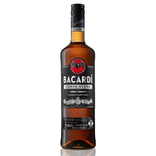 Bacardi Carta Negra Superior Black Rum - Bold Flavours and Intense Depth